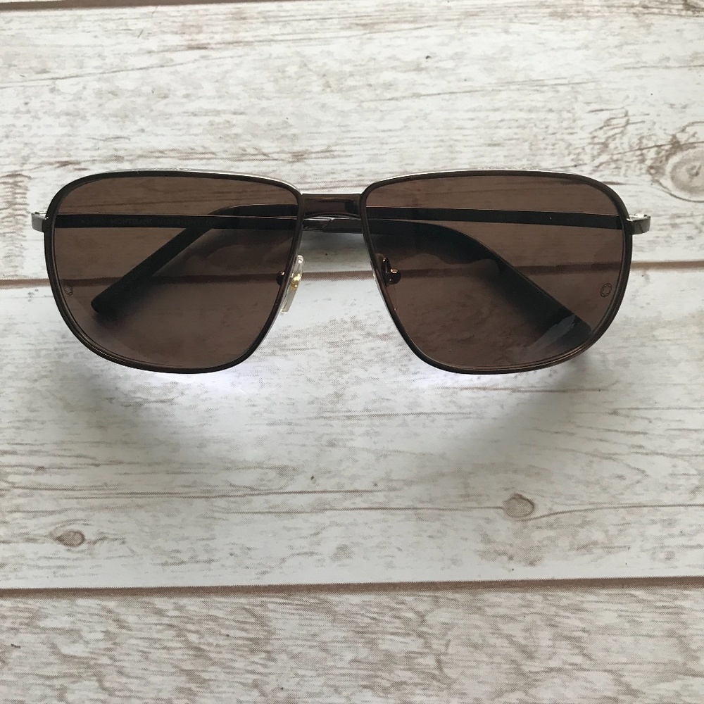 MONTBLANC Gunmetal Frame Mens Sunglasses with Case